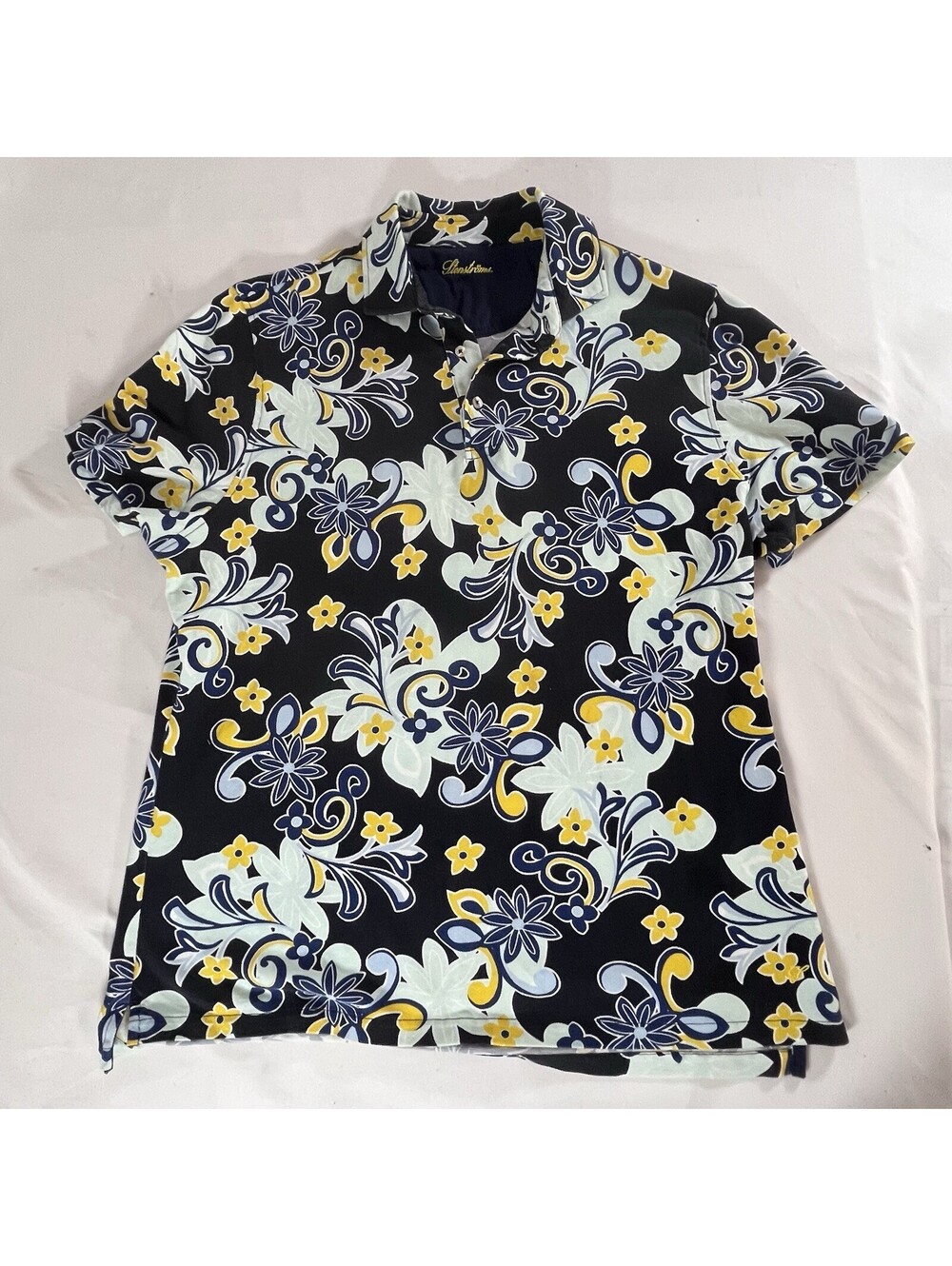 Stenstroms Floral Polo Shirt M/L
